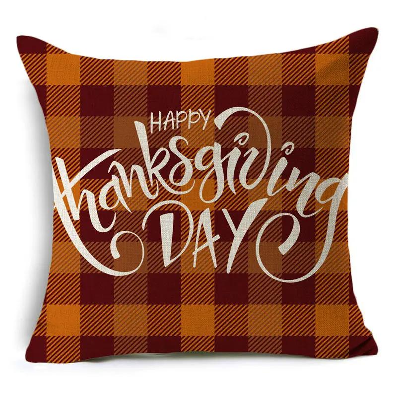 Thanksgiving Pillowcase Hello Autumn Sofa Car Pumpkin Cushion Cover Home Decoration 45*45