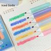 6pcs Sweet Highlighter Pens Set, Marshmallow & Iced Soda Fluorescent Marker Liner for Painting Highlighting