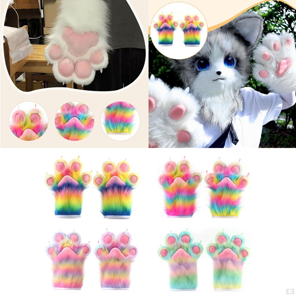 Animal Paws Gloves Adorable Cosplay Costume Accessories for Fancy Dress