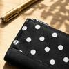 Zipper Closure Polka Dot Pattern Wallets Bifold Design Small Coin Purse Short Card Holder  Travel