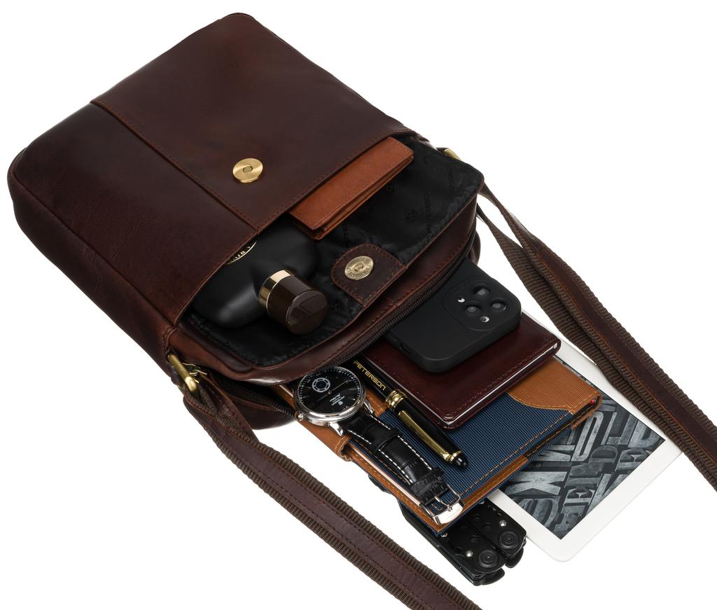 PTN 719-OPU-4734 Braune Ledertasche