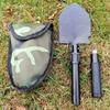 Gardening Folding Shovel Military Camping Shovel Survival Gear Entrenching Tool with Carrying Pouch Metal Handle