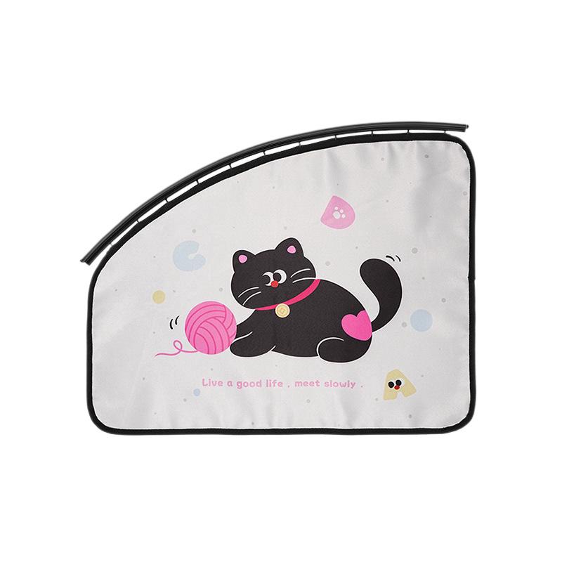 Cartoon Cat Car Sunshade: Sun Protection & Heat Insulation Electrostatic Window Visor