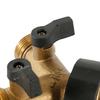 Brass Garden Hose Splitter 3/4 Inch Thread Y Valve Hose Connector Adjustable Switch Controller Garden Water Hose Adapter 2 Way