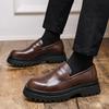 Men's Thick Soled Loafers Retro Designer Casual Style Office or Busines 38-46 Outdoor Autumn and Winter Leather Shoes Young