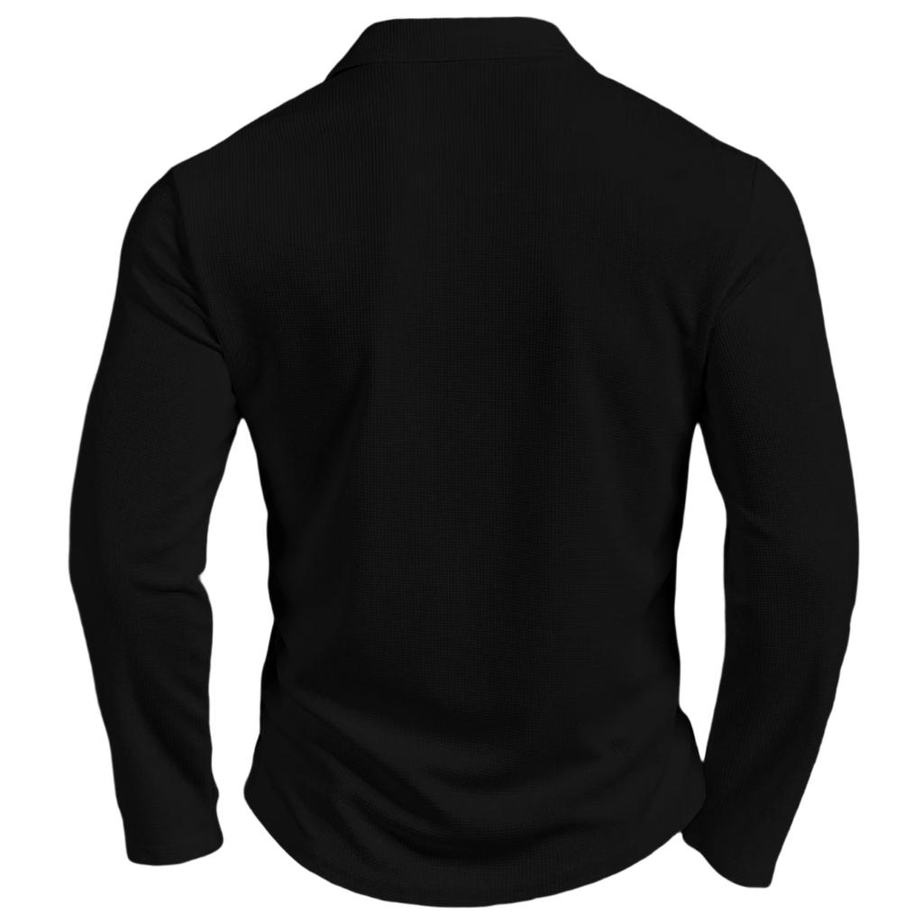 Męska  Rekreacyjna  Zapinana na Guziki  Z Kołnierzykiem na Zakładkę  Długi Rękaw  Odzież Wierzchnia