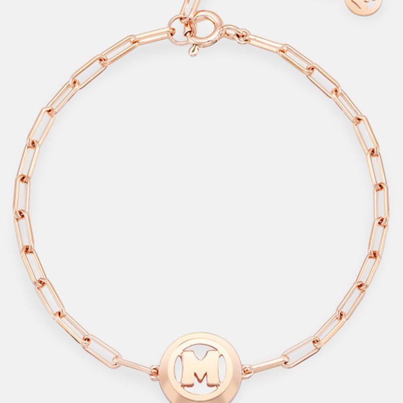 

METROCITY JEWELRY M Basic Sterling Silver Rose Bracelet A241SB9282RPQ 18cm