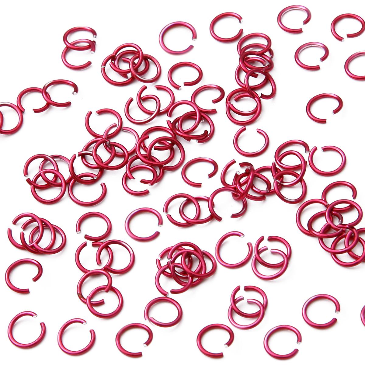 

900 шт., открывающееся кольцо с алюминиевым покрытием, кольцо для DIY, ожерелье, браслет, изготовление ювелирных изделий, аксессуары для рукоделия 0.8x6mm 20g вино красного