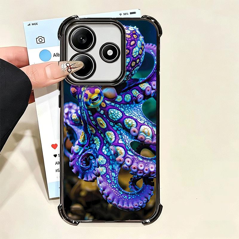 Ocean Octopus Marine Life Soft Phone Case For Xiaomi Poco X7 X8 Pro Max X6 X5 X3 F8 Ultra F7 M8 M7 M5S Redmi 15C 15A 15 14C 13C