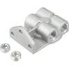 Fuel Filter Remote Mount Base for CAT 1R-0749 1R-0750 / Filter Mounting Base/Durable/Metal / 1 Pc/Silver Tone