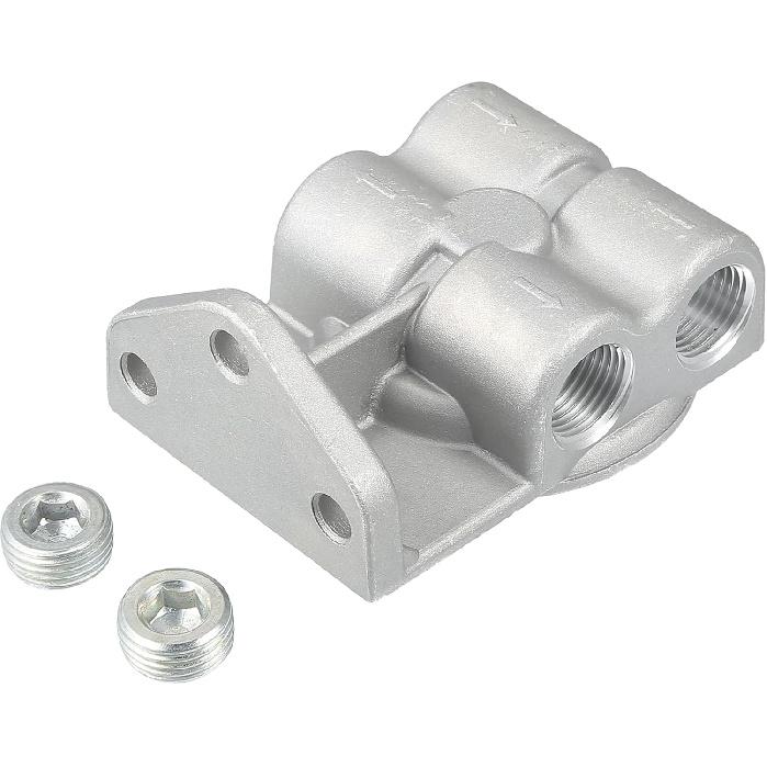 Fuel Filter Remote Mount Base for CAT 1R-0749 1R-0750 / Filter Mounting Base/Durable/Metal / 1 Pc/Silver Tone