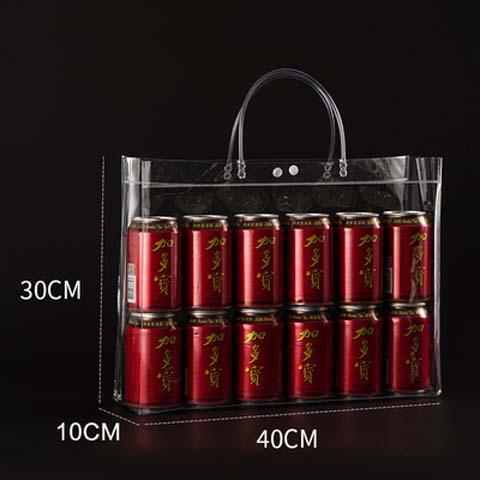 12pcs StoBag Clear PVC Gift Bags With Handles For Small Gifts Party Favor Candy Cake Cookie Packaging And Retail Display