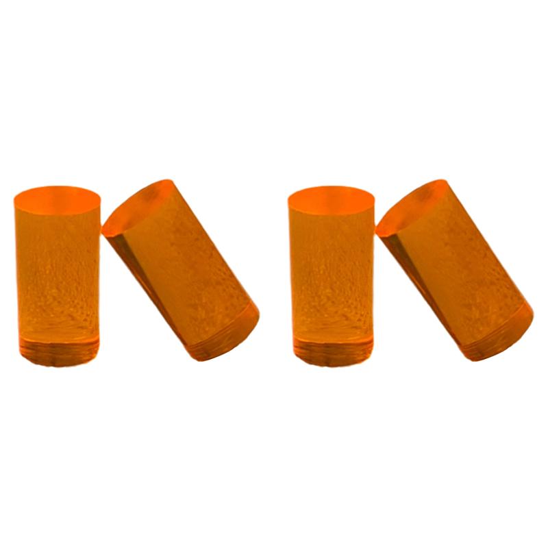 4Pcs Colorful Acrylic Pool Cue Ferrules Round Billiard Jump & Break Cue Ferrules Od15mmxl28mm Billiard Accessories A оранжевый