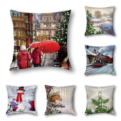 Upgrade Your Living Room Decor With Festive Spirits Christmas Decoration Cushion Cover Home Decor 40x40 45x45 50x50 60x60