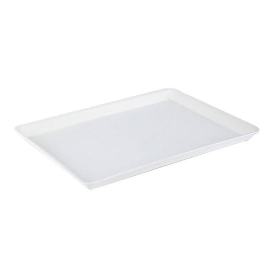 Food Serving Tray with Non-Slip Base Large Capacity Food Grade BPA Free Fruit Cookies Dessert Reusable Plastic Tray