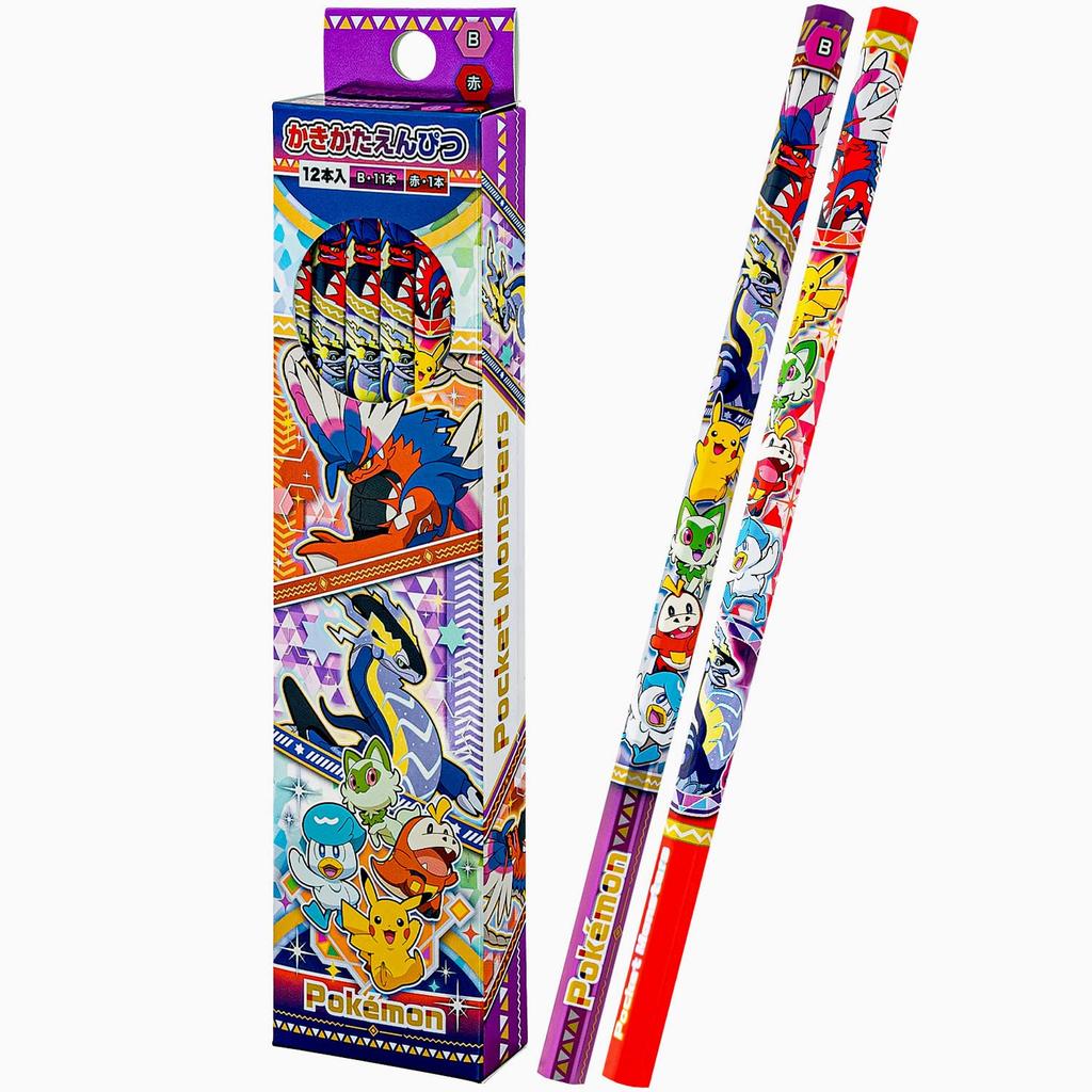 Showa Note Pokemon Writing Pencil 1 Red Pencil Pencil, B, (420729001)