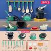 28Pcs Mini Kitchen Accessories Kids Kitchen Toy Set Pretend Play Food Cookware Simulation Cooking Toy