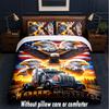 Truck Theme Custom Text Or Name 3Pcs Bedding Set,1 Flat Sheet & 2 Pillowcases Personalized Home Bedding
