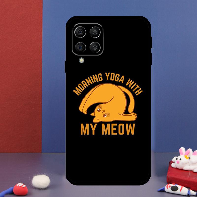 

Funny yoga cat For Samsung Galaxy M14 M34 M54 M33 M13 M23 M53 M15 M55 M31 M51 M20 M30s M32 M52 Phone Case Samsung M22