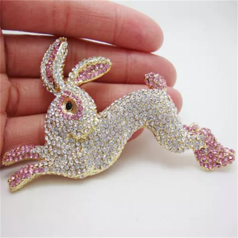Vintage Women Girls Heavy Industry Crystal Animal Brooch Pin Fashion Luxury Shiny Boutique Rhinestone Badges Corsages For Lady