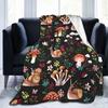 Mushroom Blanket Machine Washable Soft Flannel Blanket Warm Cozy Throw Blanket for Kids Adults Farmhouse Bed Sofa Couch