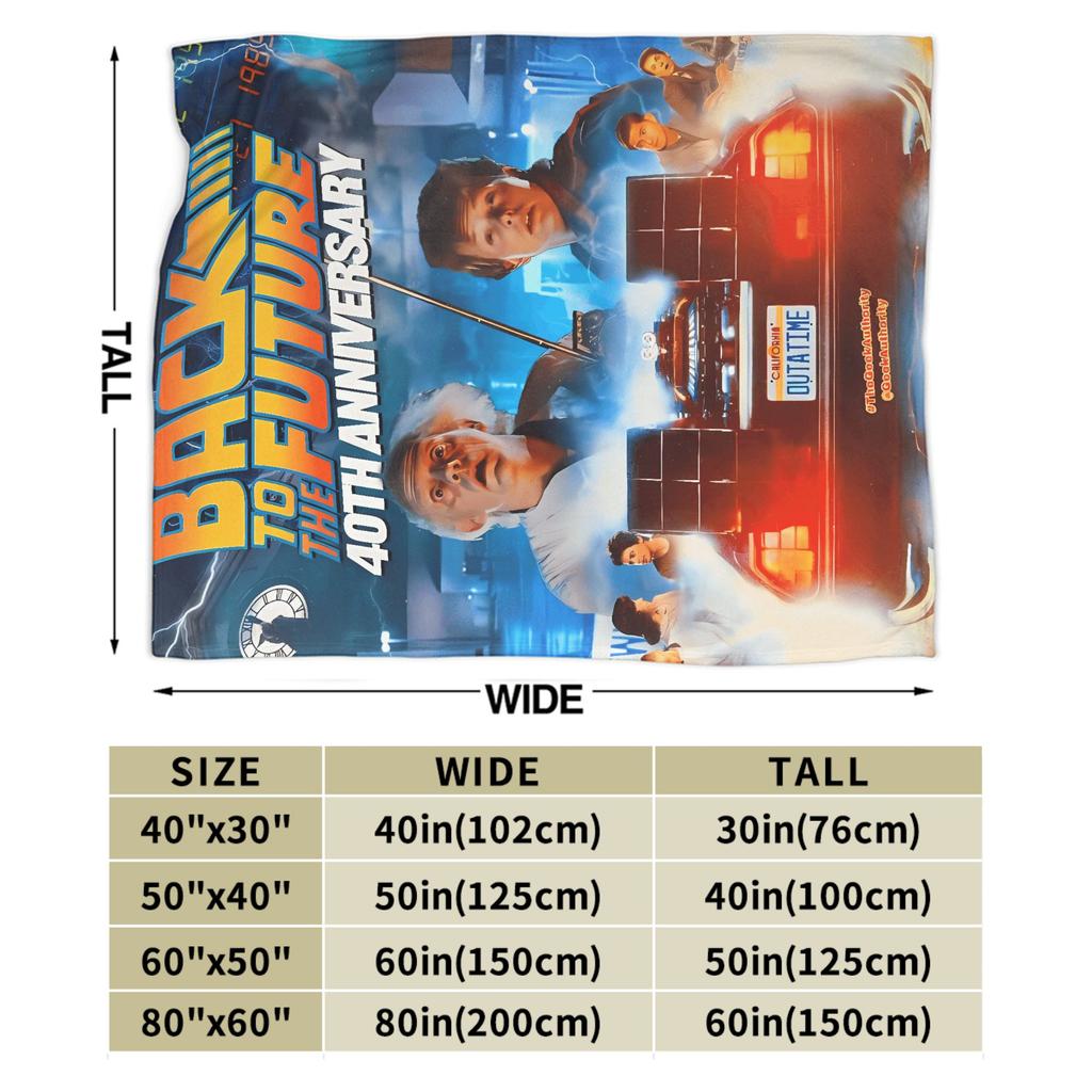 Back to the Future Warm Soft Blanket  Kids Adult Plush Throw Blanket Novelty Home Decor Flannel Bedspread Sofa Bed Cover