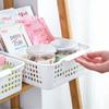 Practical Fashion Simple Household Plastic Hollow Desktop Storage Basket Snack Storage Basket Rectangular Sundries Storage Box Bathroom Rack Basket