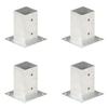 VidaXL Post Anchors 4 Pcs Galvanized Metal 81 Mm