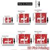 2pcs, 2D FLAT PRINTING Curtains (Without Rod) Reindeer Duo Christmas Holiday Curtains Semi-Sheer Curtains Decorations Inside Use