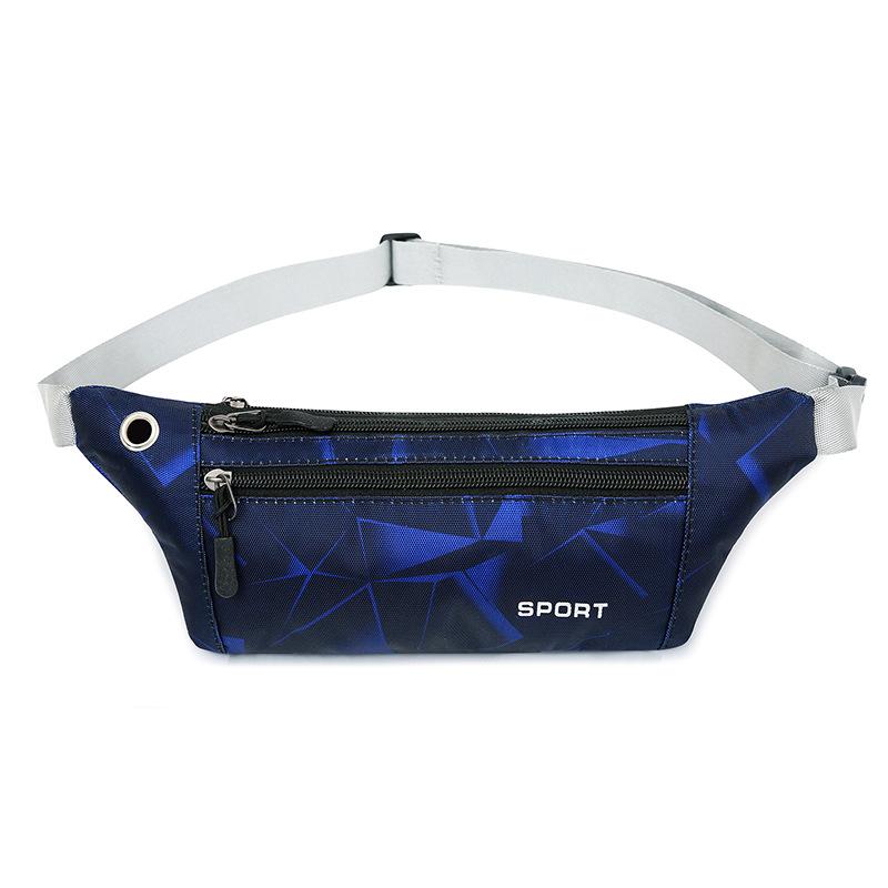 Running Waist Bag for Men Oxford Cloth Waterproof Crossbody Chest Bag Multi Functional Waist Bag