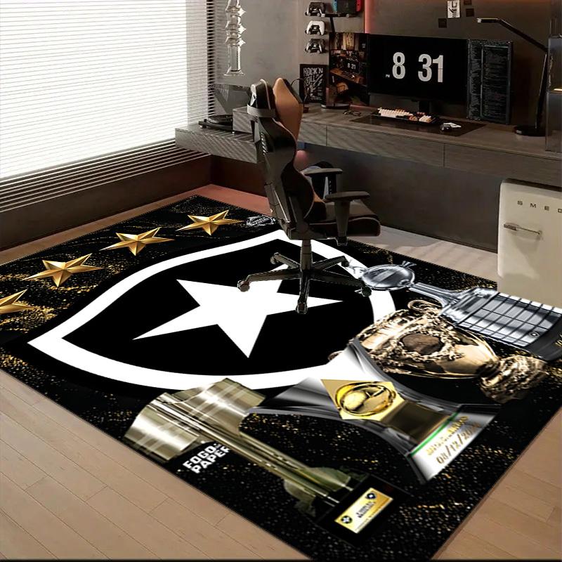 Botafogo Football Club Printed Office Carpet Chair Cushion Entryway Rug, Rugs for Living Room, Bedroom Christmas gifts