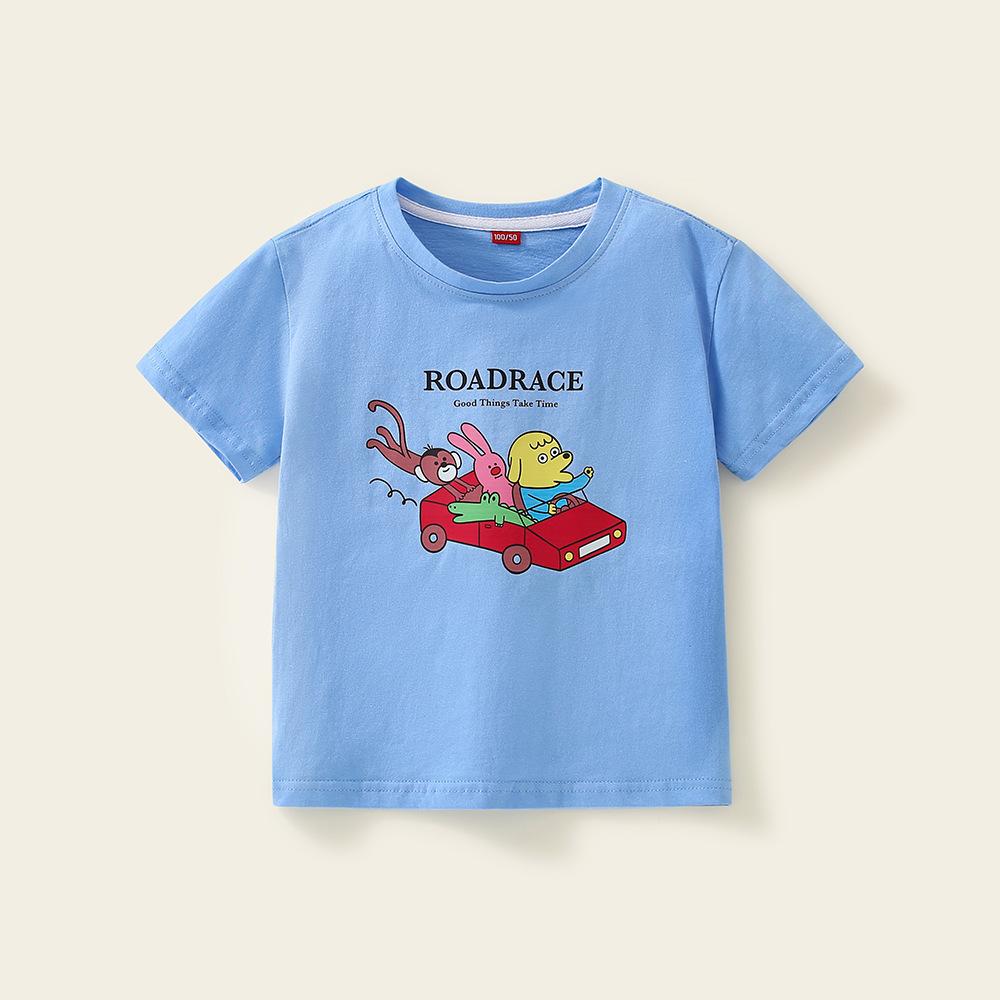 Summer New Children's Clothing Girls' Short-Sleeved Cartoon T-shirt Children's Round Neck Bottoming Shirt Baby's Top Trendy