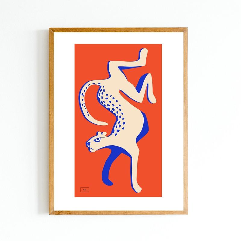 Leopard BujaBoom Color Illustration Posters and Prints Canvas Printing Modern Wall Art Picture for Living Room Home Decor Gifts