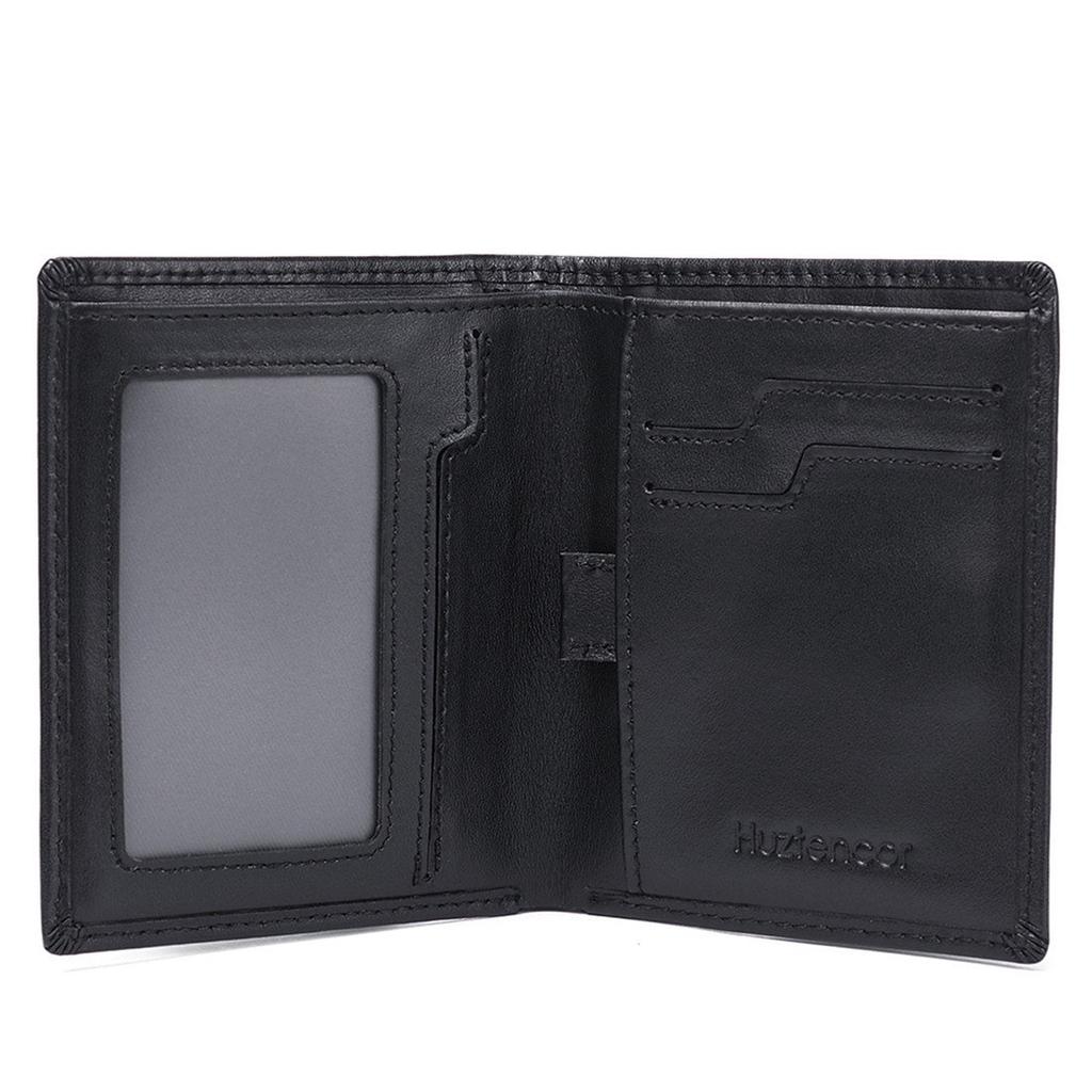 Huztencor Bifold Wallet for Men and Slim Bifold Card Holds 11 Large Coin RFID Black Women, Wallet, Anti-Magnetic, Case, Cards, Capacity, Popular,