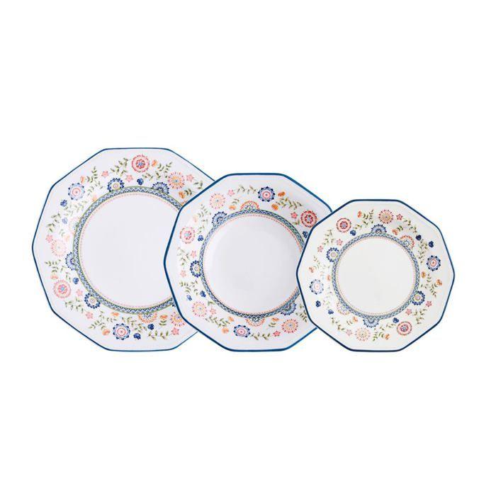 Service complet - service de table Queens - 5426081 - Queen's Bengal Vaisselle Ceramique 12 Pieces - 4 Personnes Multicolore