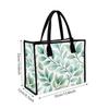 Aesthetic Green Leaves Tote Bag Fashion Large Capacity Casual Daily Shoulder Bag For Shopping Outdoor Commute
