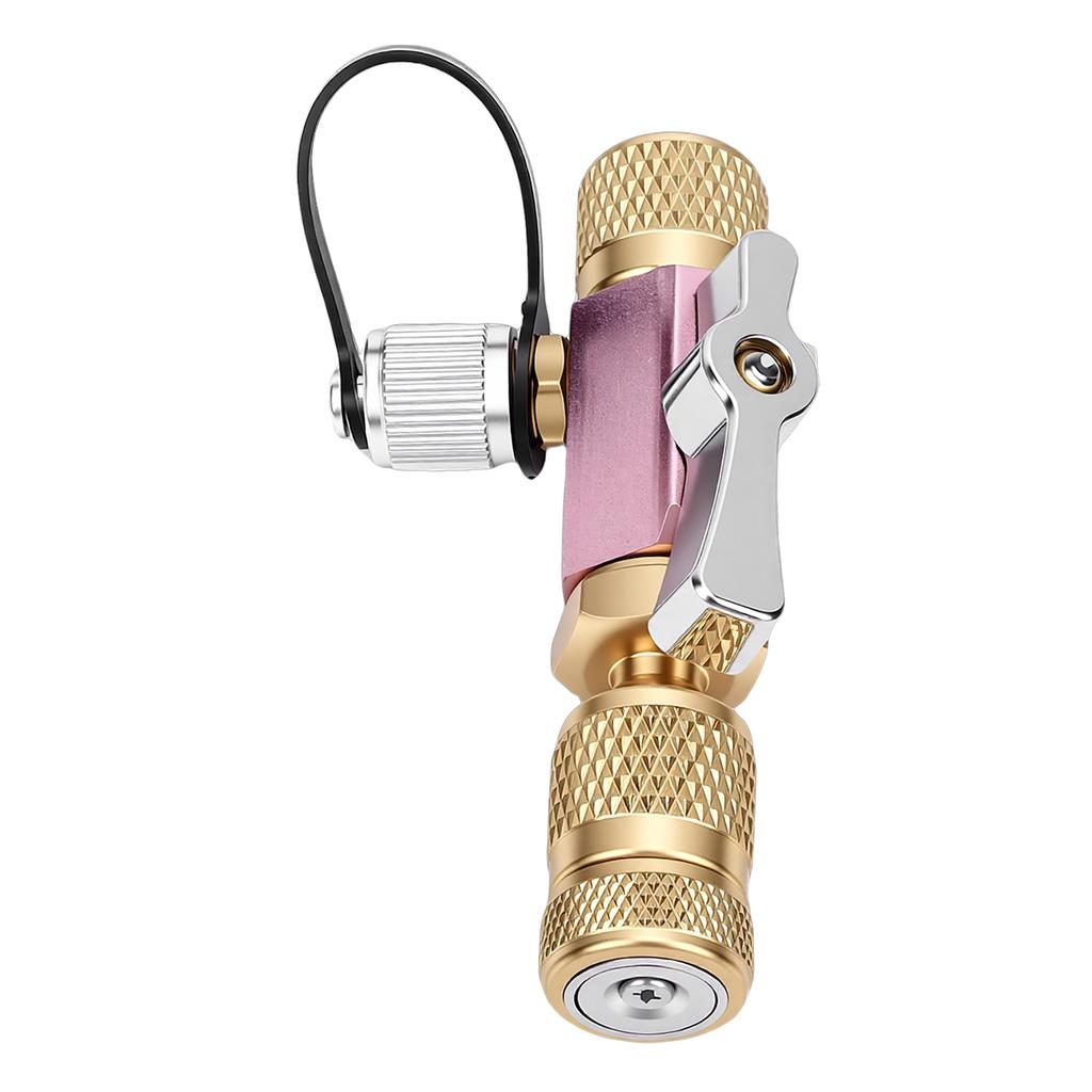 HVAC Valve Core Removal Tool Double O Ring Sealed Adjustable Vacuum Rated Valve Core Remover Installer Tool with Wrench