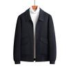 Vlněná bunda Podzim a Zima Nová Pánská Ručně šitá Oboustranná Vlněná Business Casual Klopa Zip Vlněná Bunda