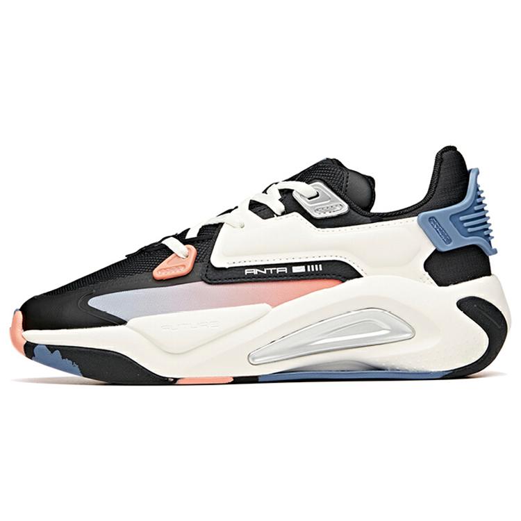 

Anta Life Collection Super Body Slip-Resistant Cushioning Wear-Resistant Low-Top Skateboard Shoes Women s Black Blue 122118083-2 35.5