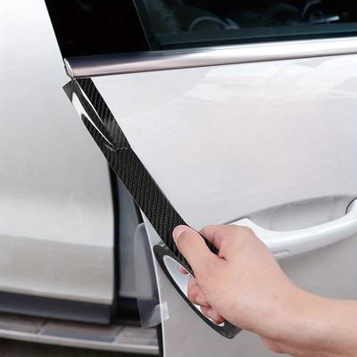2 Rolls Car Decoration Stickers 5D Nano Carbon Fiber Car Door Edge Protector Waterproof Scratch-Resistant Adhesive Tape
