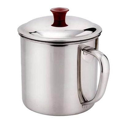 H&B Store 480ml Stainless Steel Travel Camping Mug Drinking Beer Coffee Tea Handle Cup