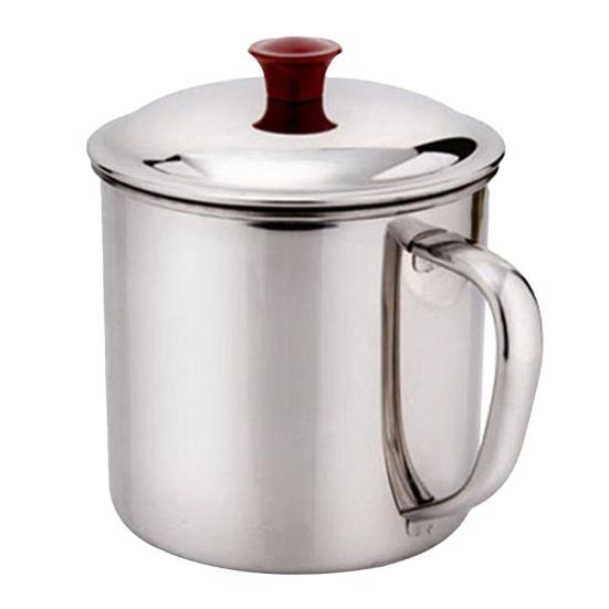Drinking Mug Convenient for Home Silver Color Water Tea Storage Bottle Multipurpose Solid-Color Stainless Steel