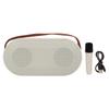 Bluetooth Microphone Speaker Cute Appearance Ambient Light High Power Portable Wireless Speaker for Home Party White