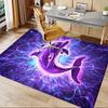 Electric Dolphin Chair Mat: Office Carpet, Oversized Rug for Home Decor, Sofa Mat, Desk Pad Gift Suitable for Bedroom, Living Room, Any Room