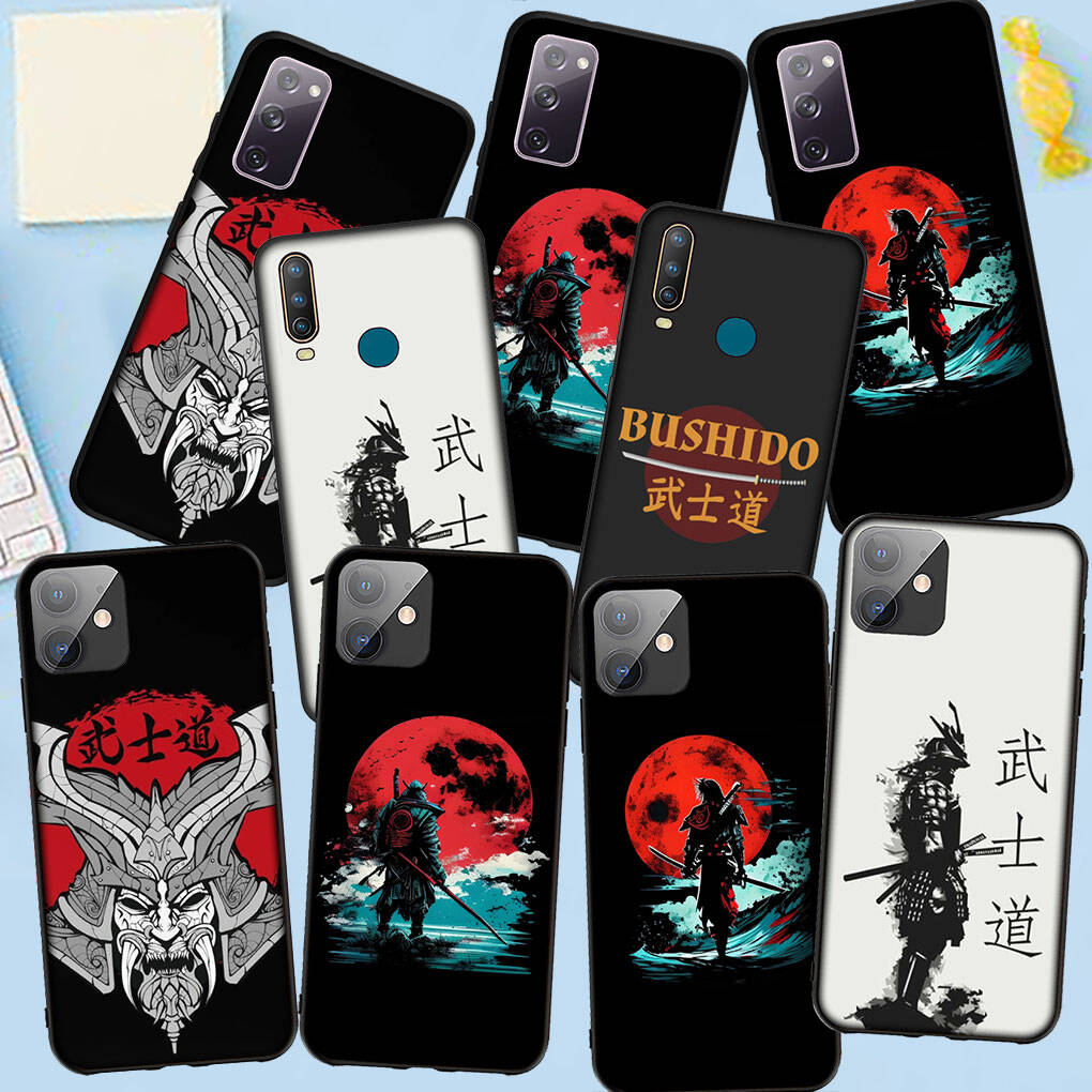 Phone Case for iPhone 17 16 15 Plus X XR 16E Huawei P30 P20 Lite Redmi Note 14 12 11 13 Pro Max OPPO A60 A80 A40 A18 A38 A17 A54 Bushido Samurai Cover