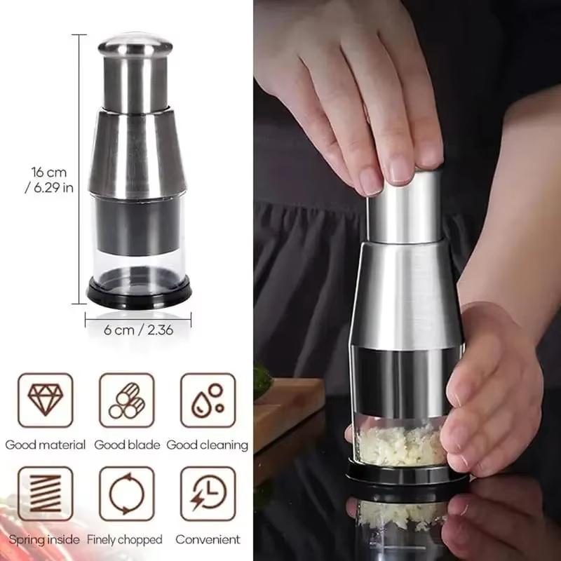 Stainless Steel Patting Knife Garlic Puree Tool Food Vegetable Garlic Onion Dicer Mincer Household Cutter Peeler Accessory