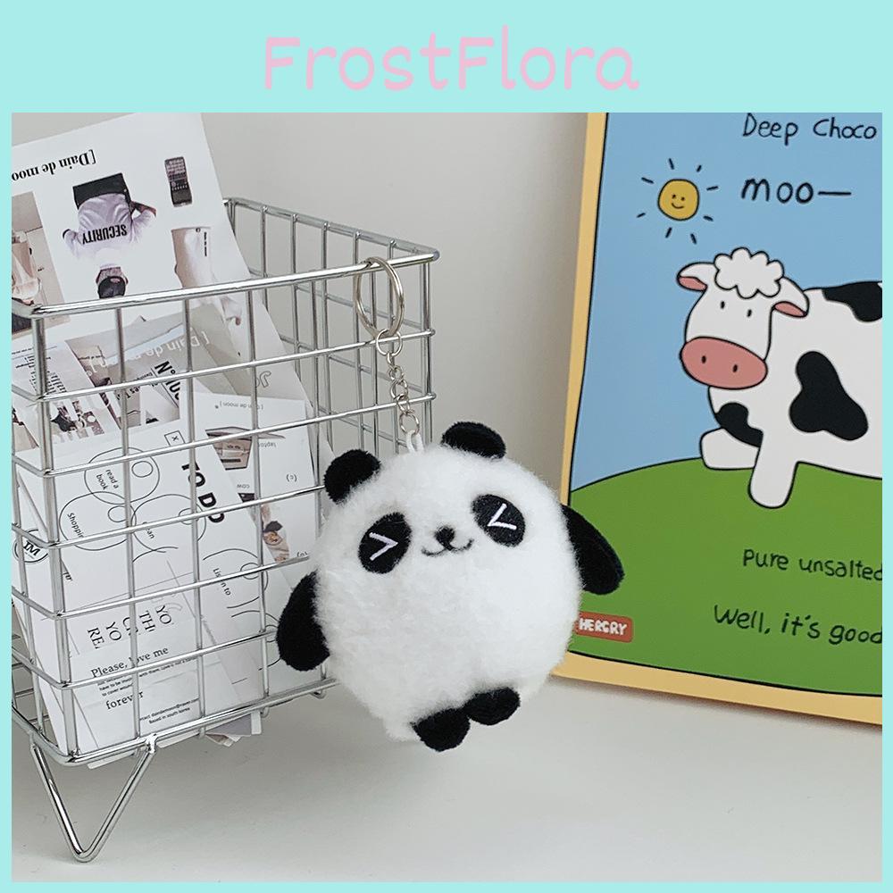 Adorable Panda Plush Toy Keychain Cute Black And White Stuffed Animal Bag Charm