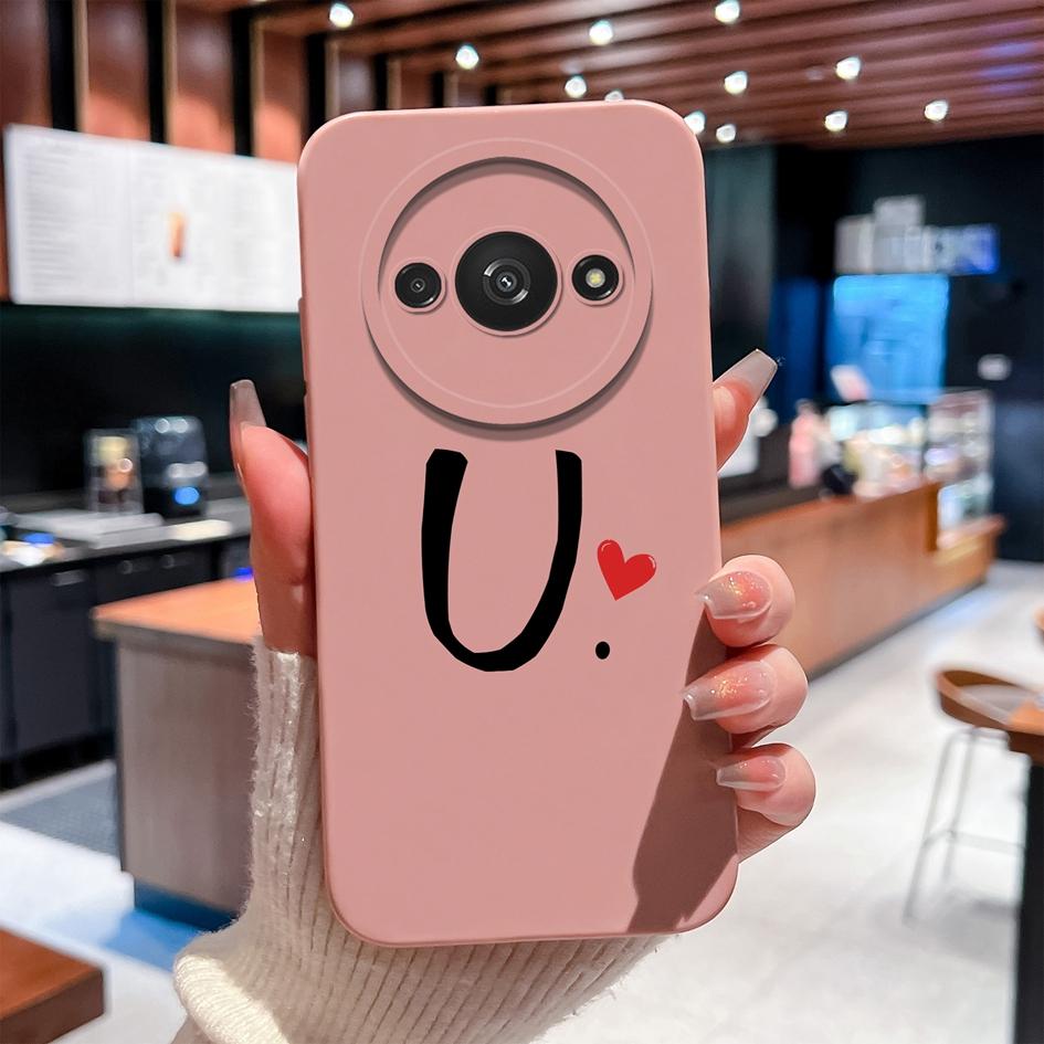 Carcasă de telefon pentru Redmi A3 A1 A2 A4 A5 4A 5A 6A Fashion Simplicity AZ Litere Modele Silicon Lichid Upgrade Lens Protection Cases pentru Redmi Housing