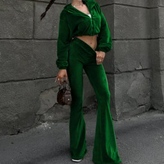 ZL1775 Damen Herbst 2025 Einfarbig Lässig Weitbeinige Hose & Blazer Set