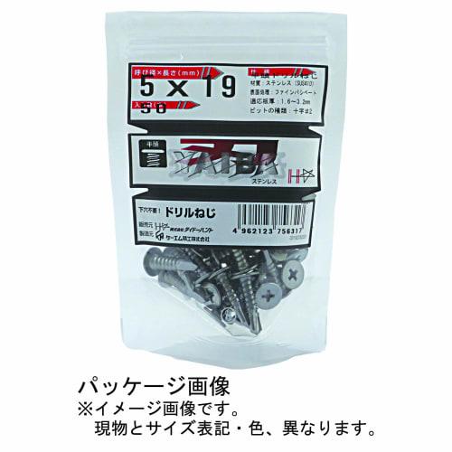 Daidohant YAIBA (Blade) Stainless Steel Drill Screws, Flat Head, (D: Diameter) 4 X (L1: Neck Length) 16mm (D: Head Diameter) 8.8mm, Pack of 50, Steel